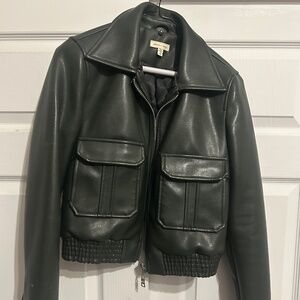 Urban Outfitters Silence + Noise Vegan Leather Bomber Jacket
